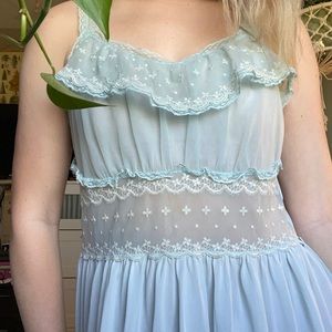 Baby Blue Vintage Nightgown